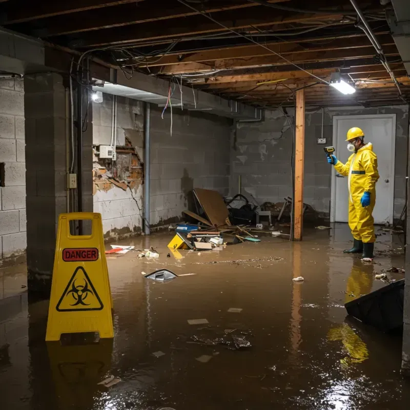 Flooded Basement Electrical Hazard in Cass County, TX Property